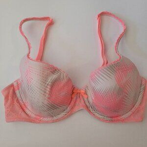 Body By Victoria Victoria's Secret Bra Pink Underwire Lace Size 32d Lined